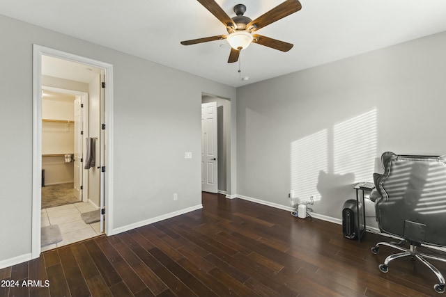 14575 W Orange Dr, Litchfield Park, AZ 85340 - office with wood finished floors and ceiling fan