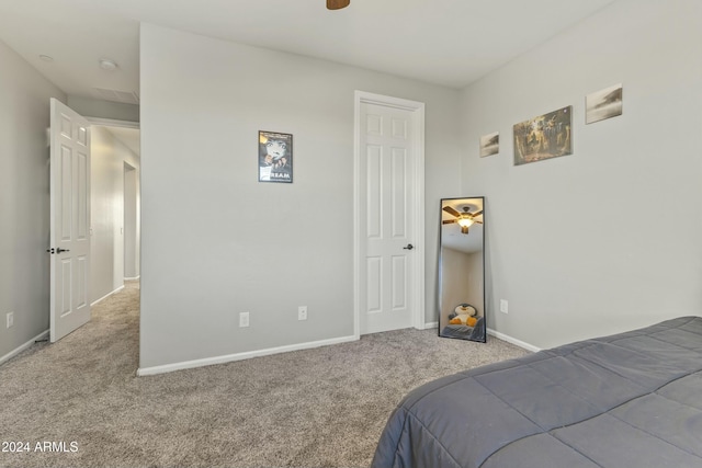 view of carpeted bedroom