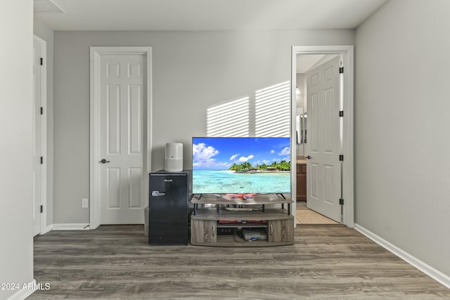 living room featuring hardwood / wood-style flooring