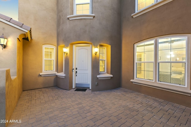 14575 W Orange Dr, Litchfield Park, AZ 85340 - entrance to property with stucco siding and a patio area