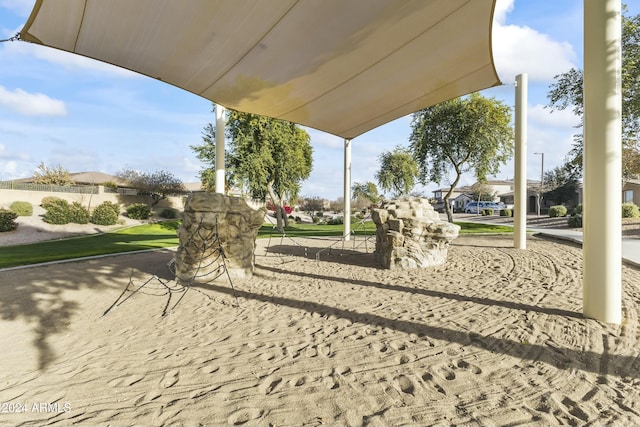 view of jungle gym