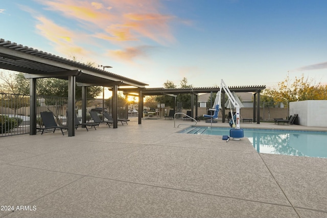 14575 W Orange Dr, Litchfield Park, AZ 85340 - view of pool featuring a pergola and a patio area