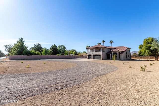 view of front of home featuring a garage