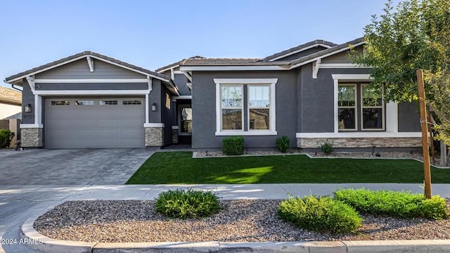 craftsman house with a garage