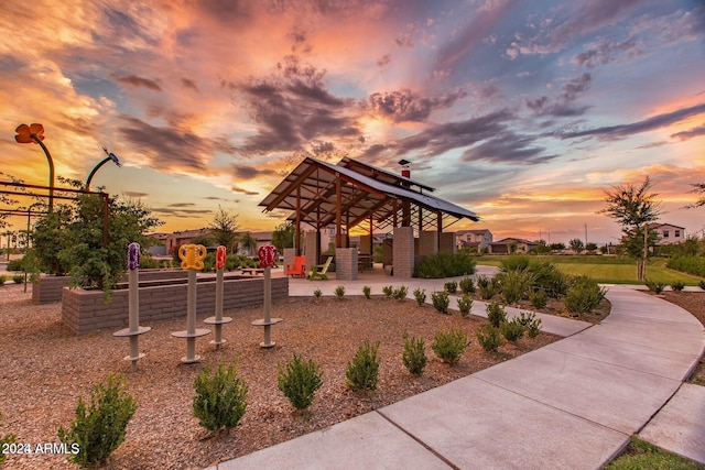 surrounding community with a gazebo