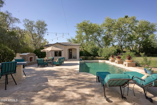 view of pool with a patio area