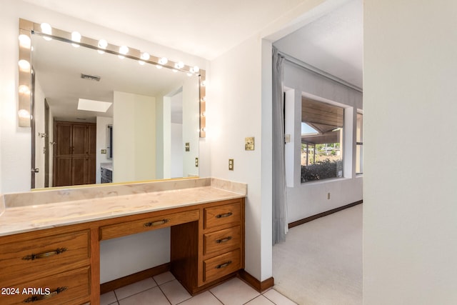 bathroom featuring vanity and tile patterned floors