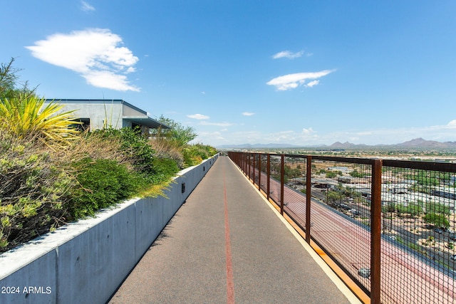 view of home's community featuring a mountain view