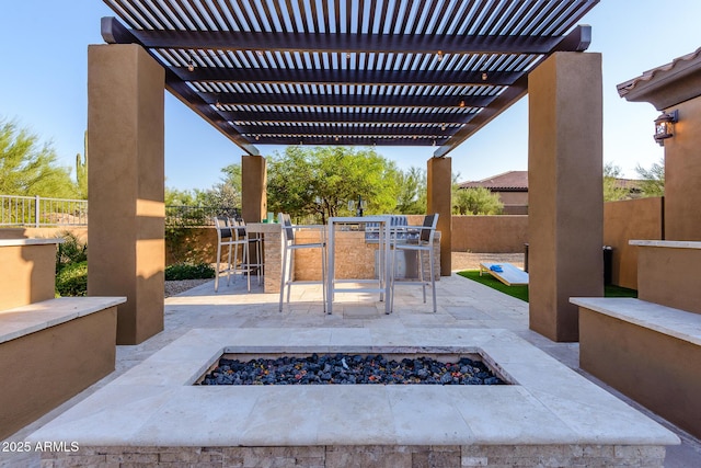 35443 N 87th Pl, Scottsdale, AZ 85266 - fenced backyard with a fire pit and a patio