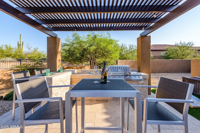 35443 N 87th Pl, Scottsdale, AZ 85266 - view of patio with outdoor dining area and a pergola