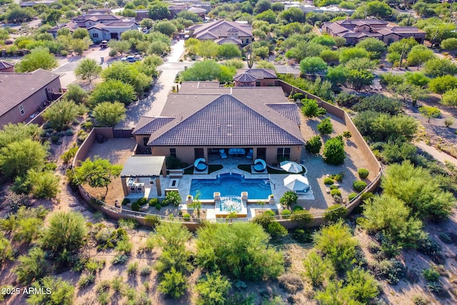 35443 N 87th Pl, Scottsdale, AZ 85266 - aerial view of property and surrounding area with a pool area