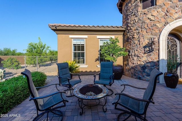 35443 N 87th Pl, Scottsdale, AZ 85266 - view of patio with a fire pit