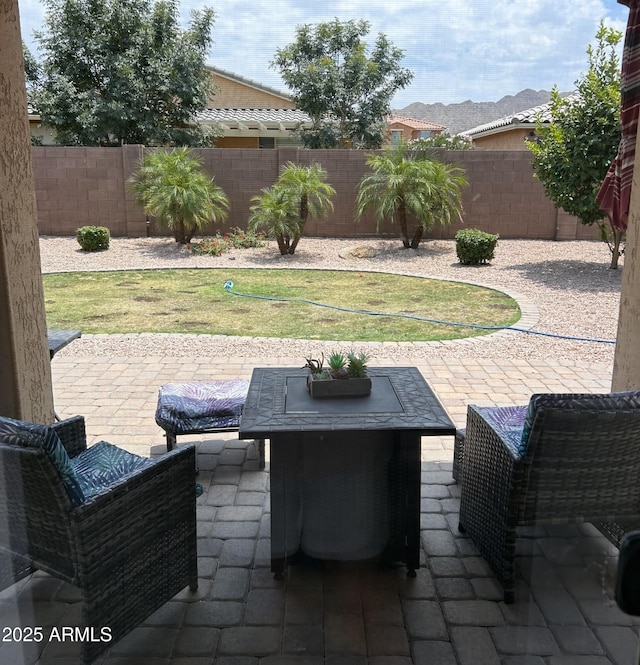 2665 E Gillcrest Rd, Gilbert, AZ 85298 - view of patio / terrace with a fenced backyard and outdoor lounge area