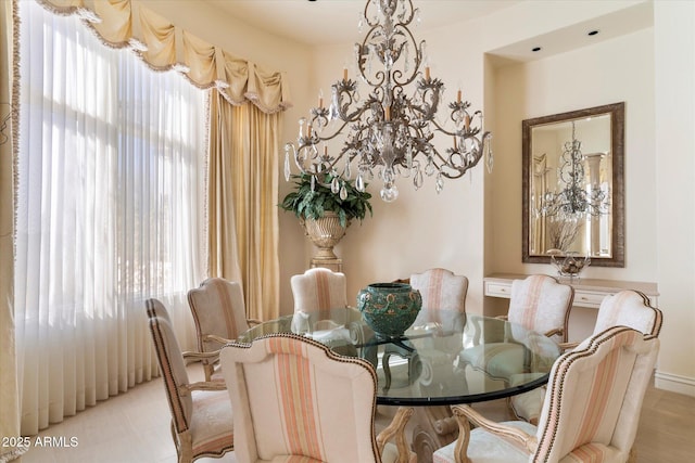 dining area with plenty of natural light