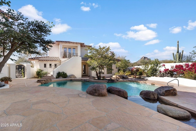 view of pool with a patio