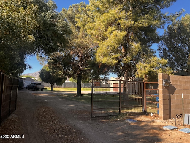 25722 S 179th St, Queen Creek, AZ 85142 - view of dirt / gravel road featuring a gate and a gated entry