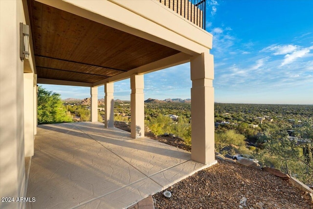 view of patio / terrace featuring a balcony