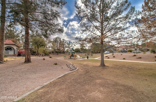 view of street featuring curbs