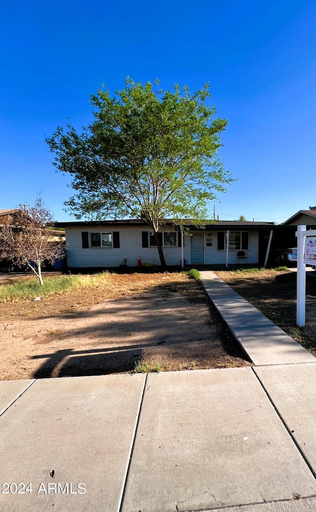 view of ranch-style home