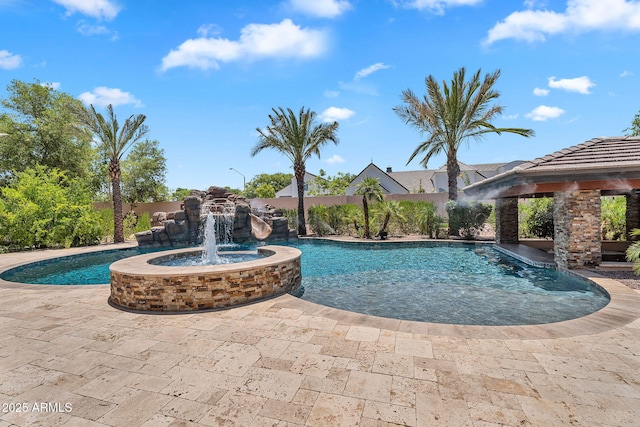 2371 E Sanoque Ct, Gilbert, AZ 85298 - view of swimming pool featuring a pool with connected hot tub