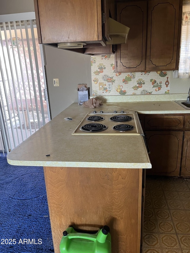 1346 S Main Dr, Apache Junction, AZ 85120 - kitchen with plenty of natural light, light countertops, and electric cooktop