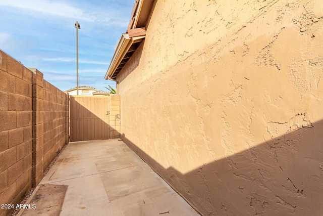 view of home's exterior featuring a patio