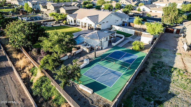 aerial view of residential area