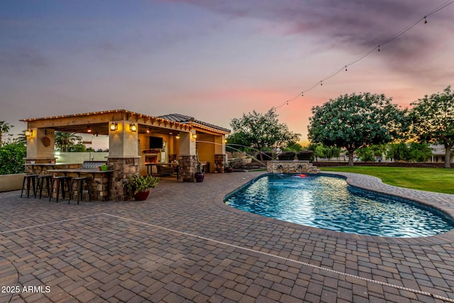view of pool featuring a patio area