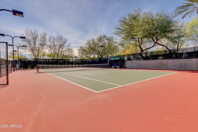 view of tennis court