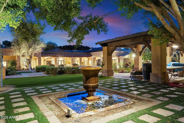 view of patio / terrace featuring a gazebo