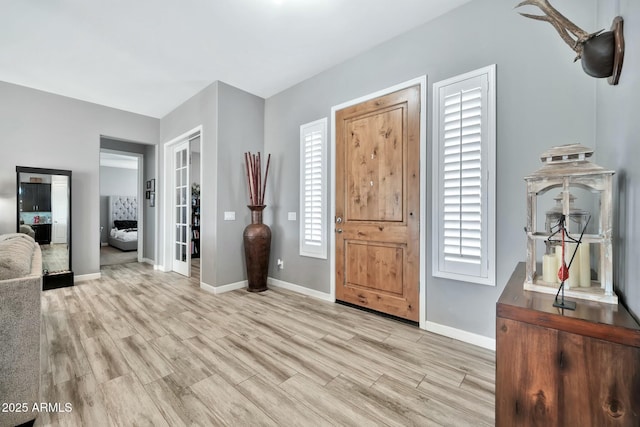 entryway featuring light hardwood / wood-style flooring