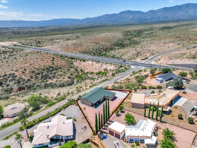 bird's eye view with a mountain view