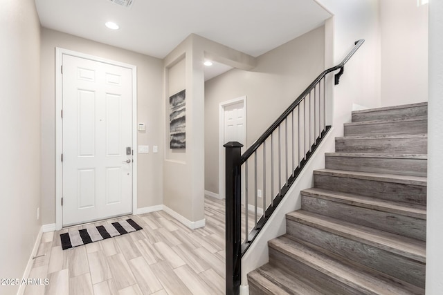 5407 S Tatum Ln, Gilbert, AZ 85298 - entrance foyer featuring recessed lighting, baseboards, and stairway