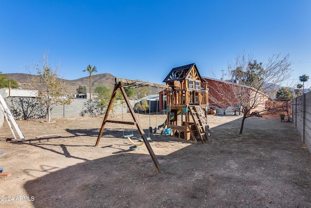 view of jungle gym