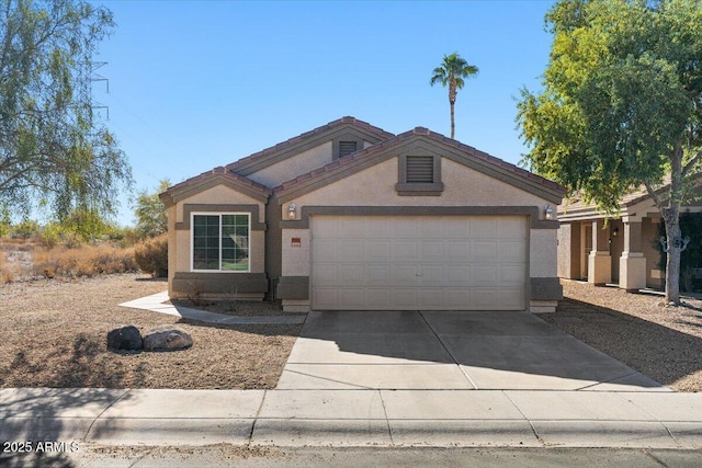 view of front of home featuring a garage