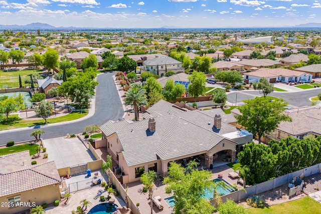 bird's eye view featuring a residential view