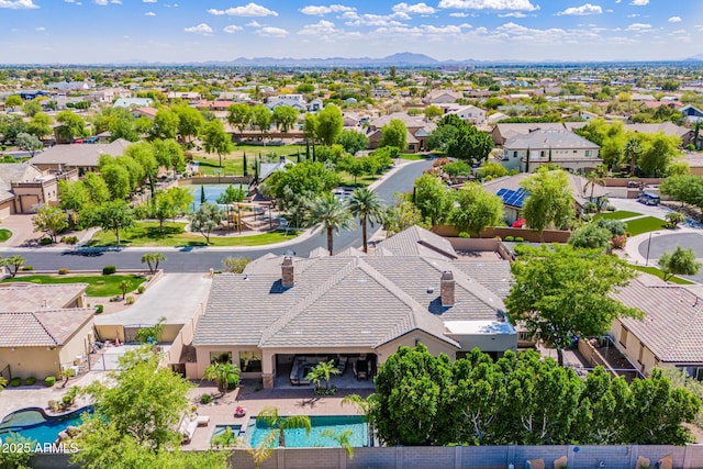 birds eye view of property featuring a residential view