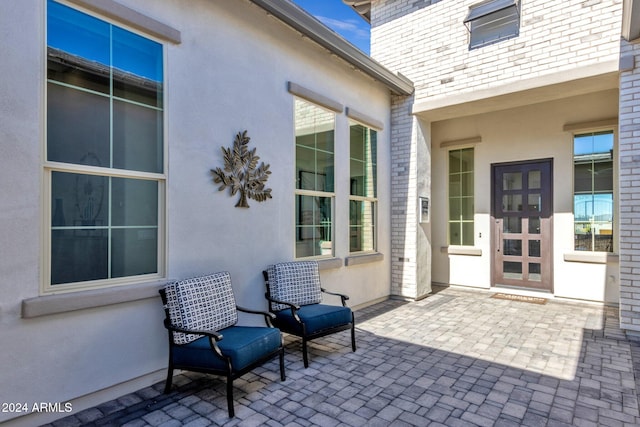 view of patio with french doors