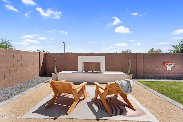 view of patio / terrace featuring a fenced backyard