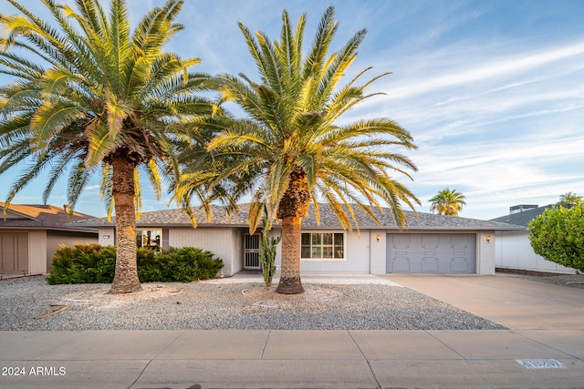 view of front of house featuring a garage