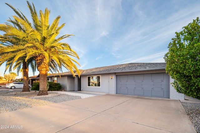 ranch-style house with a garage