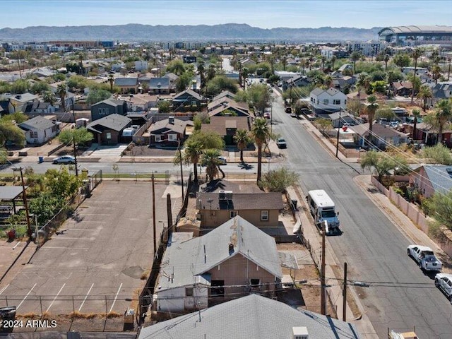 aerial view featuring a mountain view