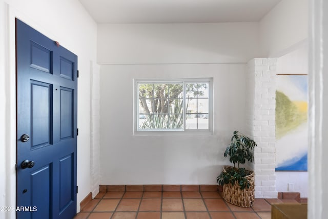 view of tiled foyer entrance