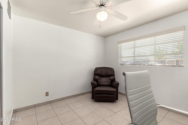 3617 W Luke Ave, Phoenix, AZ 85019 - unfurnished room featuring baseboards, a ceiling fan, light tile patterned flooring, and visible vents