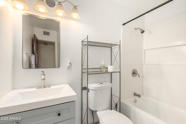 3617 W Luke Ave, Phoenix, AZ 85019 - full bathroom with toilet,  shower combination, visible vents, and vanity
