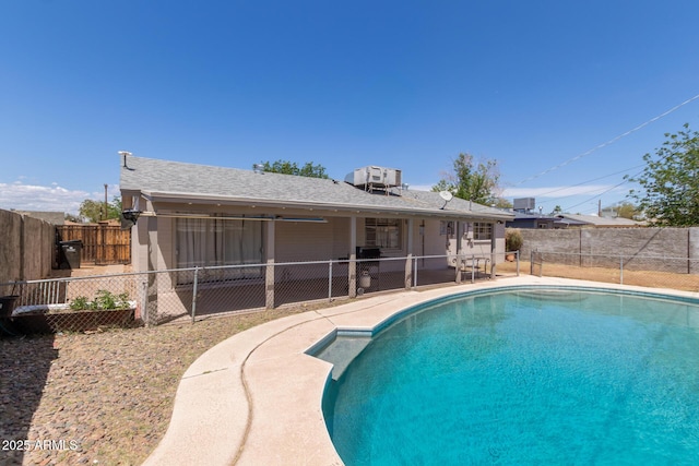 3617 W Luke Ave, Phoenix, AZ 85019 - view of pool featuring a patio, a fenced in pool, and a fenced backyard