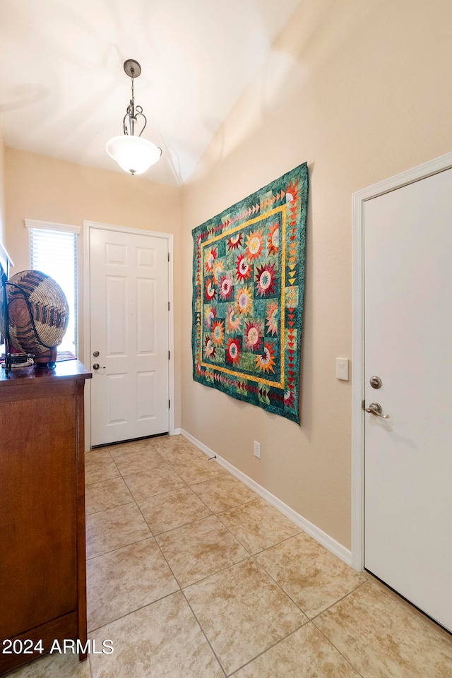 view of tiled foyer