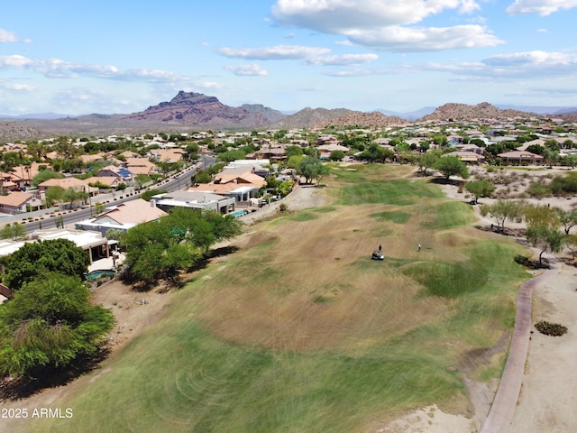 4002 N San Gabriel Cir, Mesa, AZ 85215 - aerial view of property and surrounding area with nearby suburban area, mountains, and a local golf course