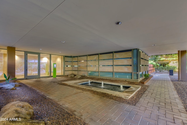 view of entry to storm shelter