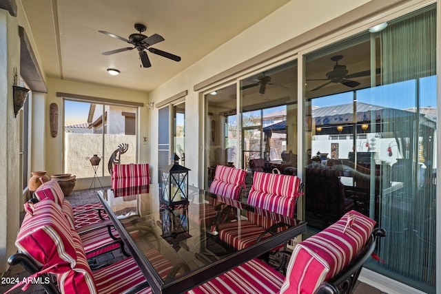 view of sunroom / solarium